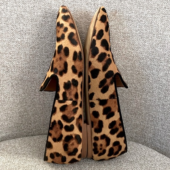 J. Crew leopard calf hair smoking loafers size 7.5 - Picture 6 of 10